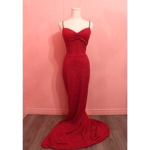Lovely Day Sparkling Red Maxi Dress